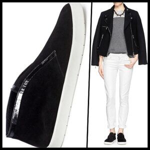 Vince Black Patton Suede High-top Slip-ons 39 9